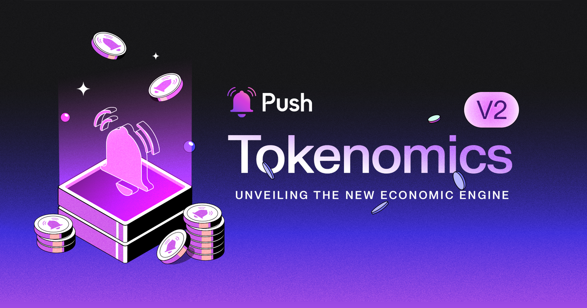 Cover Image of $PUSH tokenomics v2 economic engine ⚡